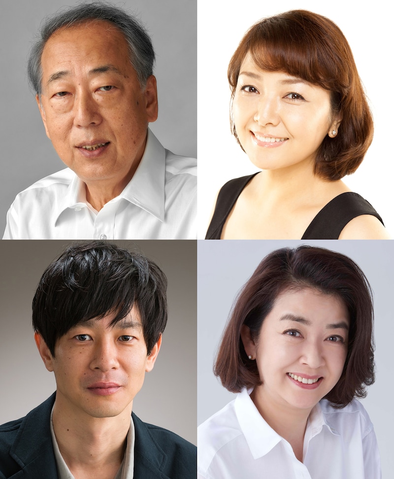「鈴木家の嘘（仮題）」のキャスト陣。左上から時計回りに岸部一徳、原日出子、岸本加世子、加瀬亮。