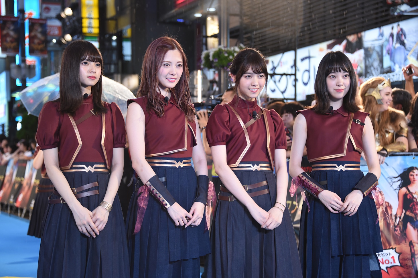 左から齋藤飛鳥、白石麻衣、西野七瀬、堀未央奈。