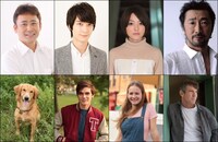 左から高木渉とベイリー、梅原裕一郎と10代のイーサン、花澤香菜とハンナ、大塚明夫と大人のイーサン。