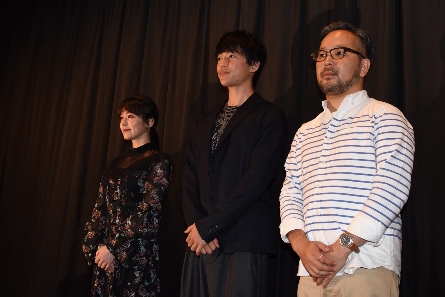 「望郷」完成披露上映会の様子。