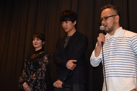 「望郷」完成披露上映会の様子。