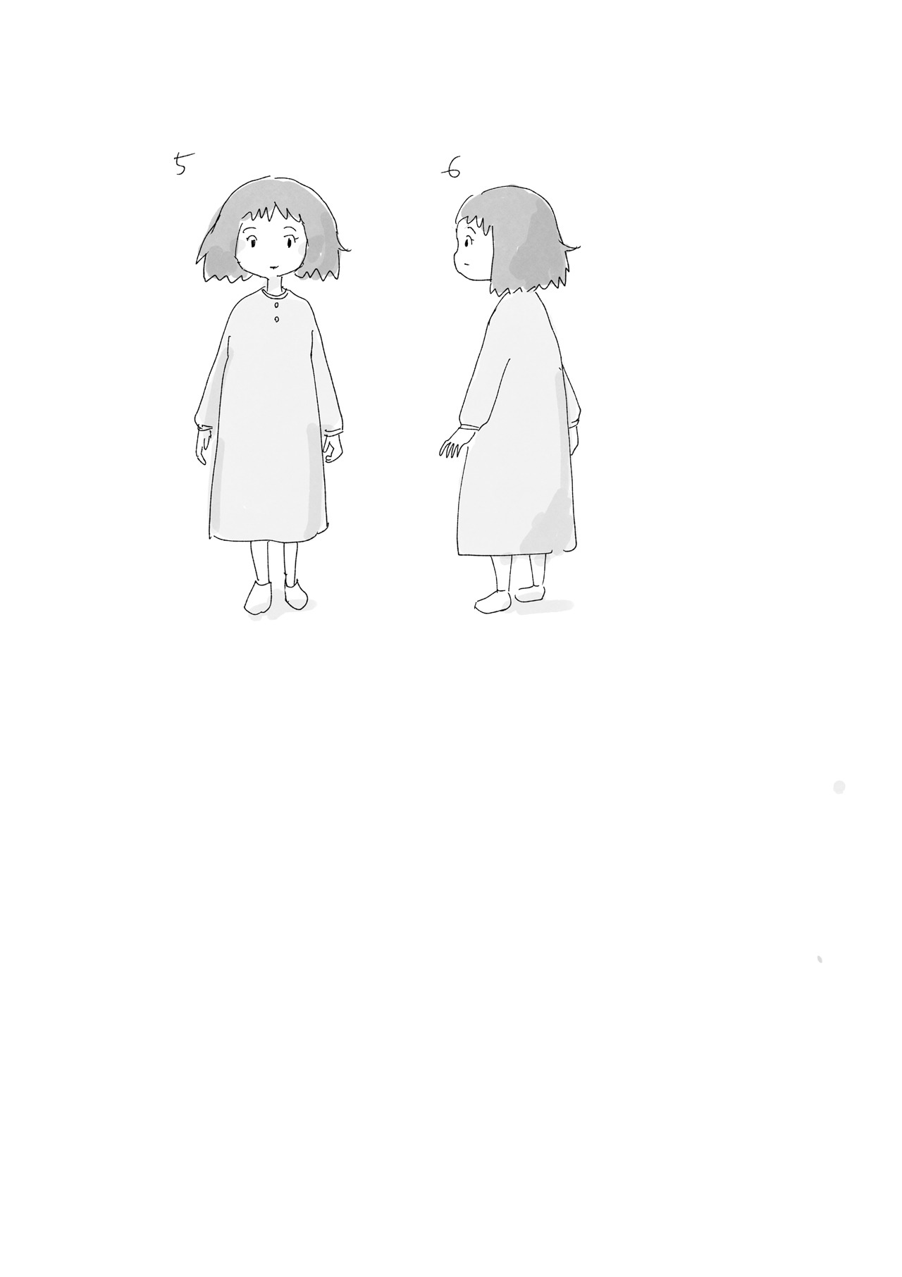 「ヘンリの赤い靴」より、今日マチ子が原案を担当したキャラクター（きみ）。