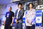左から一ノ瀬ワタル、鈴木貴之、山田裕貴。