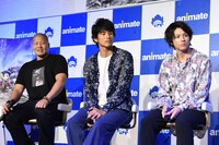 左から一ノ瀬ワタル、鈴木貴之、山田裕貴。