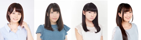 左から本多真梨子、高岡香、矢野妃菜喜、七瀬彩夏。
