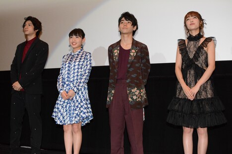 左から山田裕貴、吉田円佳、村上虹郎、加藤玲奈。