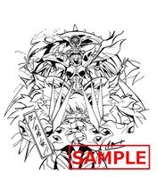 2週目に配布される色紙のビジュアル（オファニモン フォールダウンモード＆ラグエルモン）。