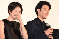 「散歩する侵略者」初日舞台挨拶の様子。