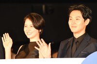 「散歩する侵略者」初日舞台挨拶の様子。