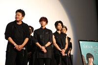 「星降る夜のペット」初日舞台挨拶の様子。