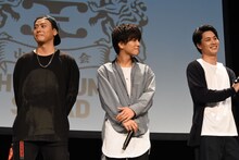 左から山下健二郎、岩田剛典、鈴木伸之。