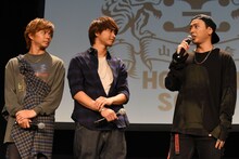 左から佐藤大樹、佐藤寛太、山下健二郎。
