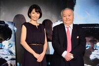 「ダンケルク」大ヒット記念イベントの様子。左から高樹千佳子、加藤一二三。