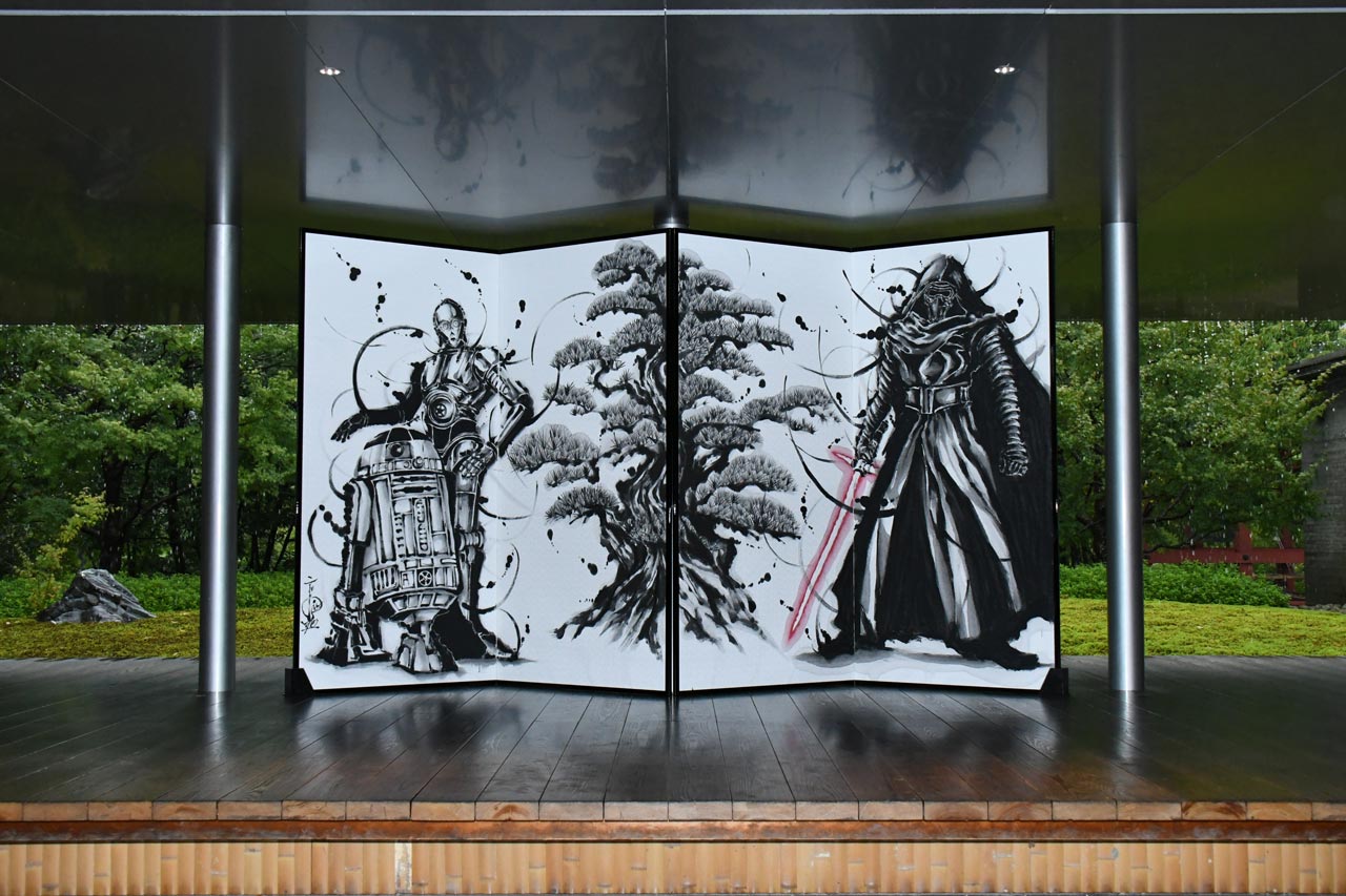 「『スター・ウォーズ／最後のジェダイ』武人画屏風」