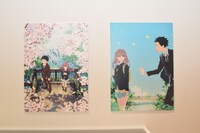 「第20回文化庁メディア芸術祭受賞作品展」より、「映画『聲の形』」展示ブースの様子。
