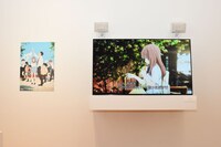 「第20回文化庁メディア芸術祭受賞作品展」より、「映画『聲の形』」展示ブースの様子。