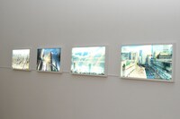 「第20回文化庁メディア芸術祭受賞作品展」より、「君の名は。」展示ブースの様子。