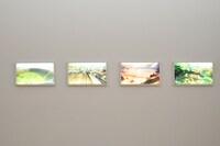 「第20回文化庁メディア芸術祭受賞作品展」より、「君の名は。」展示ブースの様子。