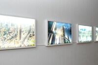 「第20回文化庁メディア芸術祭受賞作品展」より、「君の名は。」展示ブースの様子。