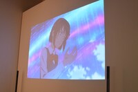 「第20回文化庁メディア芸術祭受賞作品展」より、「君の名は。」展示ブースの様子。