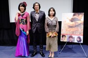「ナラタージュ」恋愛トークショー付試写会の様子。左からブルボンヌ、行定勲、辛酸なめ子。