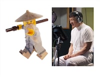 左からジャッキー・チェンが声を当てるウー先生、ジャッキー・チェン。