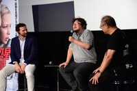 「猿の惑星：聖戦記（グレート・ウォー）」プレゼンテーション＆スペシャルトークショーの様子。左からダン・レモン、樋口真嗣、佐藤敦紀。