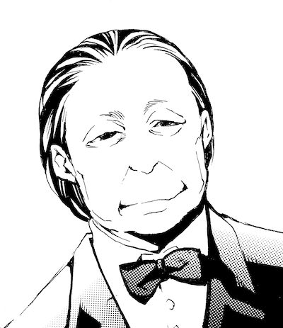 東山紀之が演じる岩倉具視のイラスト。