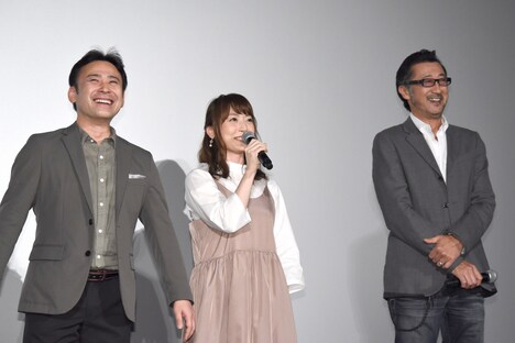 「僕のワンダフル・ライフ」公開記念舞台挨拶の様子。