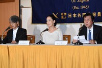 第30回東京国際映画祭JAPAN NOW部門記者会見の様子。