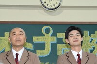 土曜ナイトドラマ「オトナ高校」制作発表会見の様子。