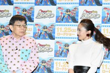 原ゆたかと百田夏菜子（ももいろクローバーZ）。