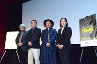 第18回東京フィルメックスのラインナップ発表記者会見の様子。