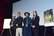 左から市山尚三、原一男、園子温、林加奈子。