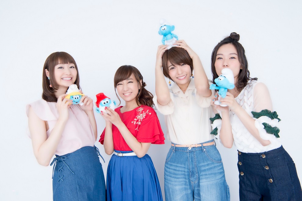 左から戸松遥、高垣彩陽、豊崎愛生、寿美菜子。