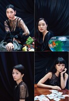 左上から時計回りに安藤サクラ、蒼井優、宮崎あおい、満島ひかり。（撮影：蜷川実花）