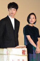 「ナラタージュ」初日舞台挨拶の様子。