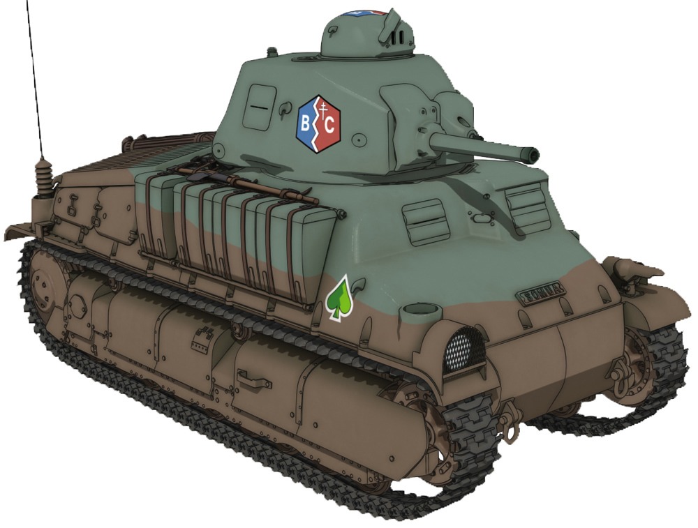 「ガールズ＆パンツァー 最終章」に登場する新戦車・ソミュアS35。