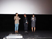 第22回釜山国際映画祭での「ナミヤ雑貨店の奇蹟」公式上映に登壇した廣木隆一（中央）。