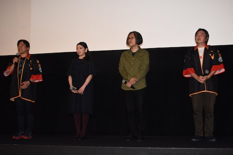 「『宇宙戦艦ヤマト2202 愛の戦士たち』第三章『純愛篇』」初日舞台挨拶の様子。