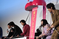 「斉木楠雄のΨ難」初日舞台挨拶の様子。