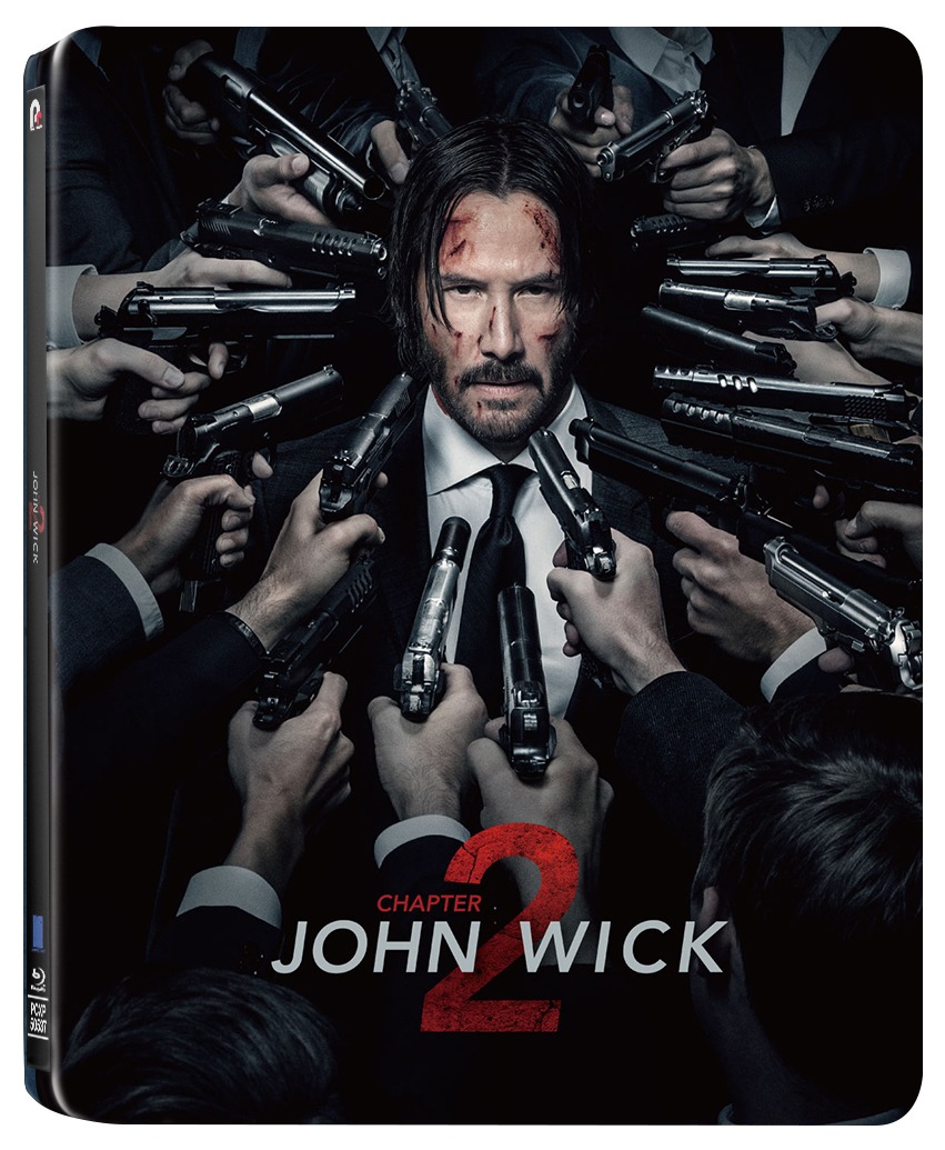 「ジョン・ウィック：チャプター2」コレクターズエディションのスチールブックデザイン。