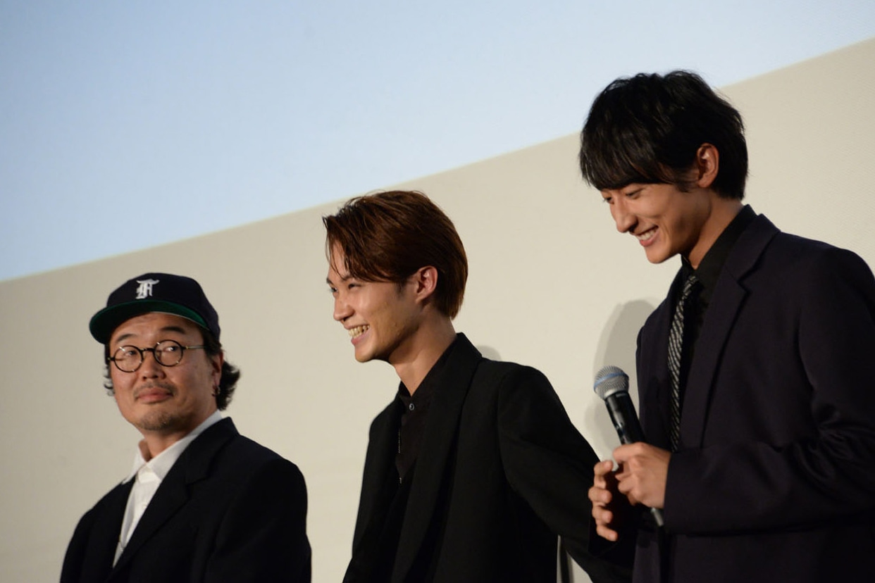 「覆面系ノイズ」完成披露試写会の様子。