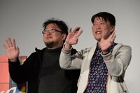 左から樋口真嗣、原恵一。