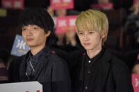 「氷菓」初日舞台挨拶の様子。