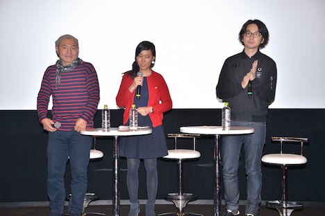 左から湯浅政明、チェ・ウニョン、牛尾憲輔。