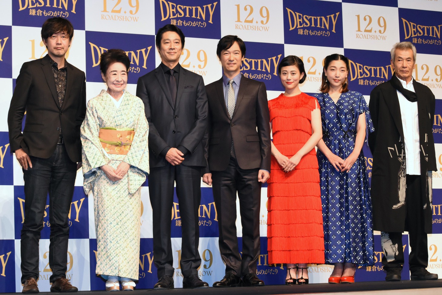 「DESTINY 鎌倉ものがたり」完成披露会見の様子。