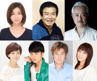 「カンフー・ヨガ」日本語吹替キャスト。上段左から宮島依里、石丸博也、山路和弘。下段左から本名陽子、福山潤、土田大、日笠陽子。