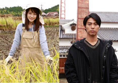 左から橘詩織役の川栄李奈、乃神莞爾役の小野塚勇人。