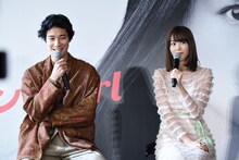 左から清原翔、桐谷美玲。
